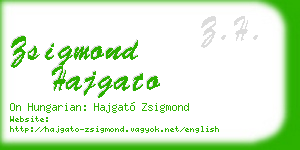 zsigmond hajgato business card